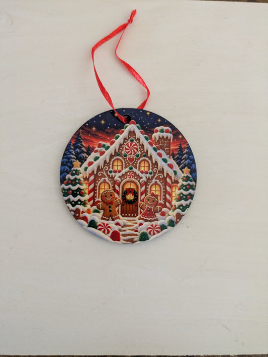 GINGERBREAD HOUSE CHRISTMAS ORNAMENT