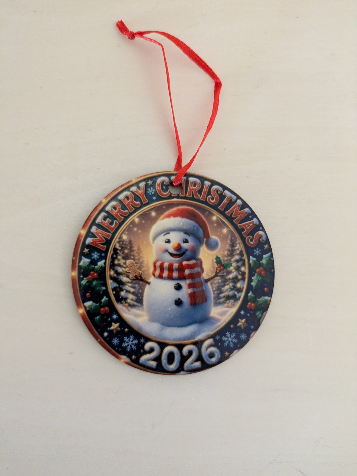 SNOWMAN 2026 CHRISTMAS ORNAMENT